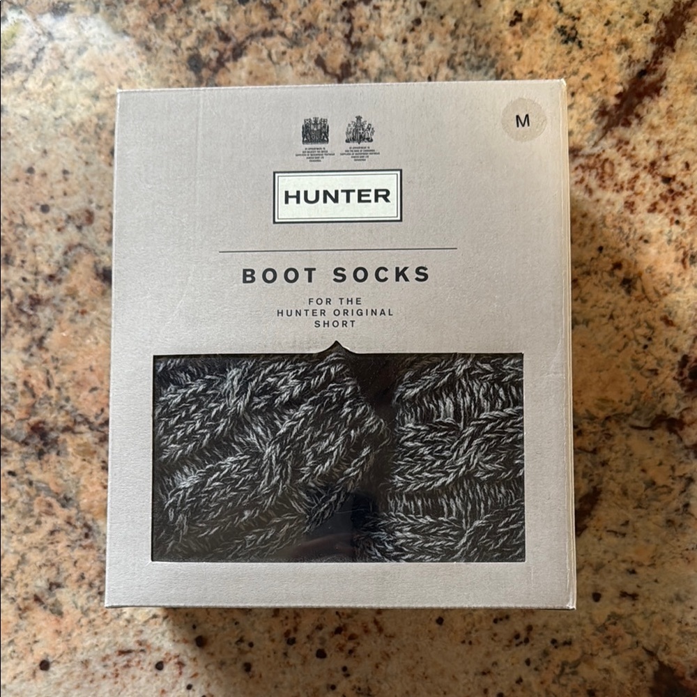 Hunter Casual Socks Black and Grey Knitted Design